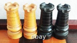 Échecs Régence, Roi 82mm, buis vernis + boite + coffret multijeux / Old Chess