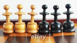 Échecs Régence, Roi 82mm, buis vernis + boite + coffret multijeux / Old Chess