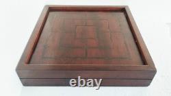 Échecs Régence, Roi 82mm, buis vernis + boite + coffret multijeux / Old Chess