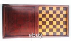 Échecs Régence, Roi 82mm, buis vernis + boite + coffret multijeux / Old Chess