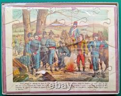 Fin XIXe? RARE BOITE DE 3 PUZZLES JEU ANCIEN COYEN Editeur MILITARIA Napoléon