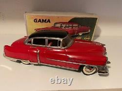 GAMA Cadillac tin toys 1953 fer blanc allemagne idem joustra / marusan / ichiko