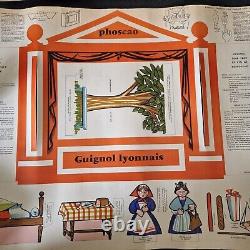 GUIGNOL Lyon RARE théâtre publicitaire PHOSCAO 1964 non découpé