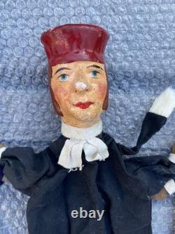GUIGNOL bel ensemble Marionnettes à enfiler époque 1900 sortie grenier