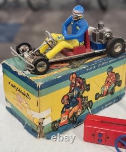 Go Kart Fil Téléguidé Circuit Piste Course Jouet Ancien Made In Italy Art. 753