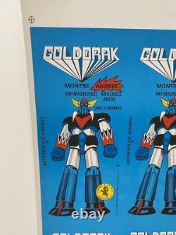 Goldorak Originale Planche D'usine Blister Montre Skin Pack Avril 1979 Antenne 2