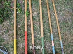 Grand Jeu de Croquet Ancien Jardin Plein air 6 Joueurs vintage