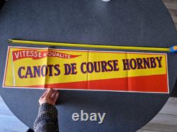 Grand bandeau publicitaire CANOT HORNBY France vedette bateau ORIGINAL