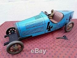 Grande Bugatti 35 Jep 43 CM Tole Superbe Etat D'origine Cij Jrd Cr Jouet Citroen