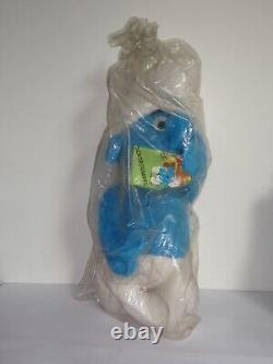Grande Peluche Les Schtroumpfs Orli Jouet 50cm 1983 Neuve sous sachet (C715)