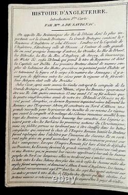 HISTOIRE D' ANGLETERRE vers 1830 Par Mme A. DE SAVIGNAC jouet jeu ancien