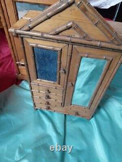 Ideal Noël 5 Meubles Jouets anciens 2 armoires +2 coiffeuses +meuble tiroirs