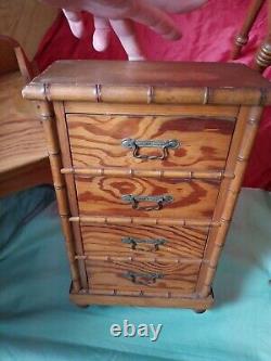 Ideal Noël 5 Meubles Jouets anciens 2 armoires +2 coiffeuses +meuble tiroirs
