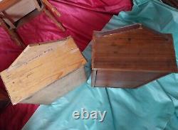Ideal Noël 5 Meubles Jouets anciens 2 armoires +2 coiffeuses +meuble tiroirs