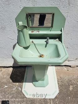 JEP Lavabo Toilette Jouet Ancien Tôle Peinte Années 30 France