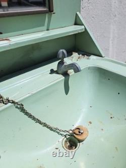 JEP Lavabo Toilette Jouet Ancien Tôle Peinte Années 30 France