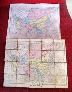 JEU ANCIEN CUBES XIX ème atlas geographique A. LOGEROT EDITEUR