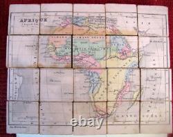JEU ANCIEN CUBES XIX ème atlas geographique A. LOGEROT EDITEUR