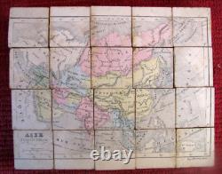JEU ANCIEN CUBES XIX ème atlas geographique A. LOGEROT EDITEUR