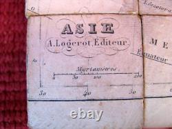 JEU ANCIEN CUBES XIX ème atlas geographique A. LOGEROT EDITEUR