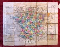 JEU ANCIEN CUBES XIX ème atlas geographique A. LOGEROT EDITEUR