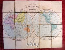 JEU ANCIEN CUBES XIX ème atlas geographique A. LOGEROT EDITEUR