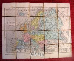 JEU ANCIEN CUBES XIX ème atlas geographique A. LOGEROT EDITEUR