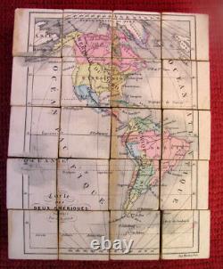 JEU ANCIEN CUBES XIX ème atlas geographique A. LOGEROT EDITEUR
