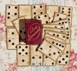 JEU ANCIEN, JEU de CARTES CARD DOMINOS avec boite d'origine vers 1900