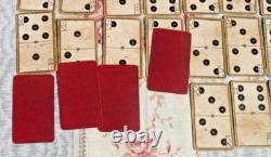JEU ANCIEN, JEU de CARTES CARD DOMINOS avec boite d'origine vers 1900