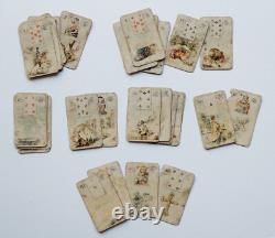 JEU DE 33 CARTES À JOUER DIVINATOIRES ILLUSTRÉES XIXe siècle DONDORF FRANCFORT