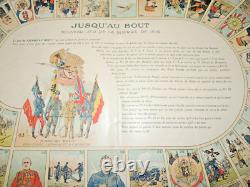 JEU DE L'OIE Nouveau jeu de la Guerre de 1914 560 x 380 mm