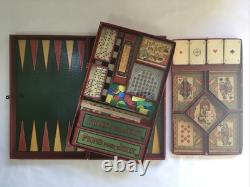 JJ PARIS Ancien COFFRET DE JEUX 1900 Imprimerie ÉPINAL Nain Jaune Domino Loto