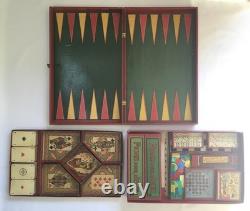 JJ PARIS Ancien COFFRET DE JEUX 1900 Imprimerie ÉPINAL Nain Jaune Domino Loto