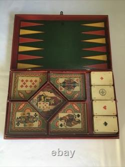 JJ PARIS Ancien COFFRET DE JEUX 1900 Imprimerie ÉPINAL Nain Jaune Domino Loto