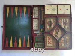 JJ PARIS Ancien COFFRET DE JEUX 1900 Imprimerie ÉPINAL Nain Jaune Domino Loto