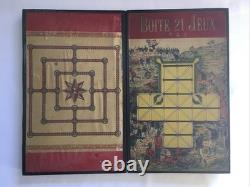 JJ PARIS Ancien COFFRET DE JEUX 1900 Imprimerie ÉPINAL Nain Jaune Domino Loto