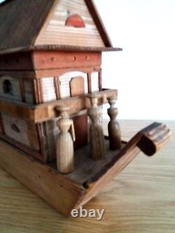 JOUET ANCIEN C1850 Arche de Noe Allemagne Erzgebirge Noah's Ark 60 animals