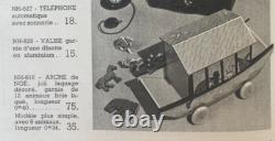 JOUET ANCIEN DE PLANCHER EN BOIS DECORE ARCHE DE NOE AVEC 11 ANIMAUX 1937's