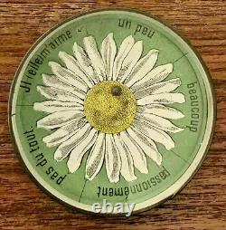 JOUET ANCIEN JEUX D'ADRESSE A BILLES Marguerite Je T'aime Un Peu Beaucoup PUZZLE