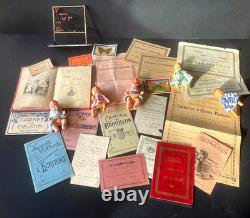 JOUET ANCIEN MAISON D'ECOLE EN COFFRET BOIS NK ATLAS PARIS FRANCE 1920's