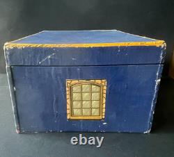JOUET ANCIEN MAISON D'ECOLE EN COFFRET BOIS NK ATLAS PARIS FRANCE 1920's
