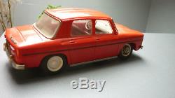 JOUSTRA RENAULT R8 GORDINI ROUGE GRAND MODELE A CLEF TBE ancien jouet toy car