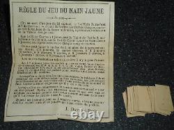 J. DAVID Paris micro jeu de nain jaune XIX eme siècle pour poupée
