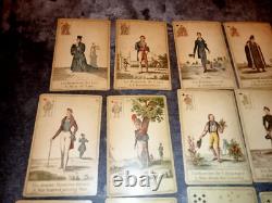 Jeu 32 cartes divinatoire Le livre du Destin Grimaud Paris-Anglais Français 1900
