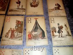 Jeu 32 cartes divinatoire Le livre du Destin Grimaud Paris-Anglais Français 1900