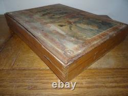 Jeu Ancien 48 Cubes en Bois Atlas Géographique XIXème Complet