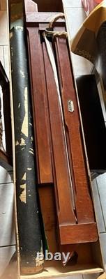 Jeu Ancien Billard De Table À Cadre Pliable Dans Sa Boîte En Bois Années 30