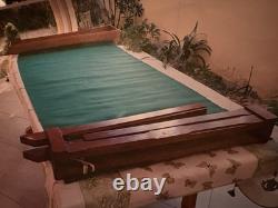 Jeu Ancien Billard De Table À Cadre Pliable Dans Sa Boîte En Bois Années 30