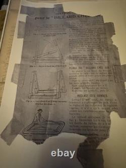 Jeu Ancien Billard De Table À Cadre Pliable Dans Sa Boîte En Bois Années 30